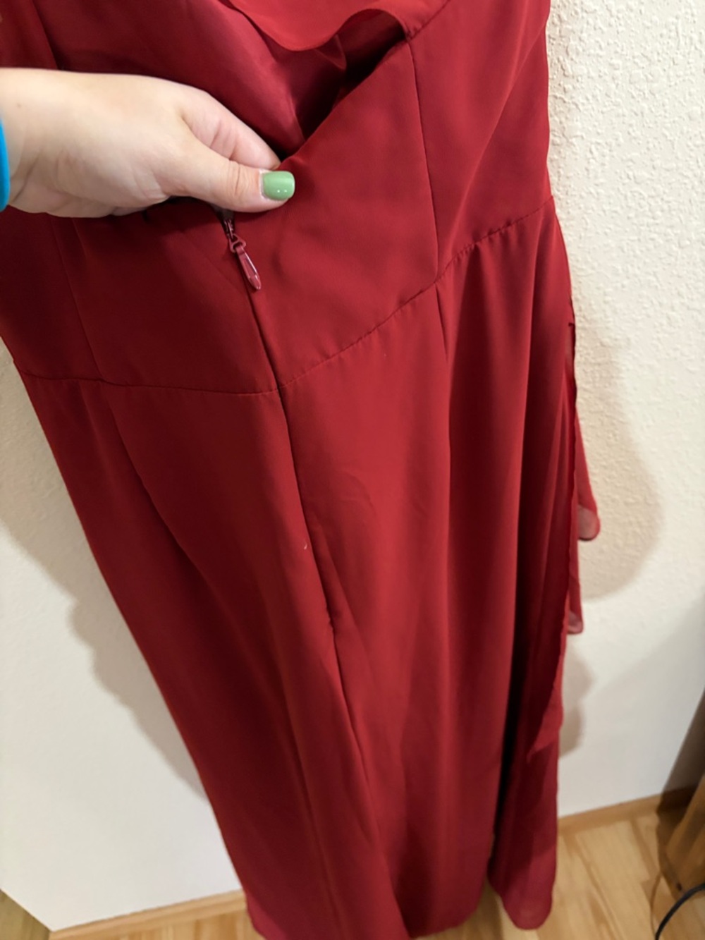 Azazie Maive Pomegranate Bridesmaid Dress -Custom Size - Picture 7 of 13